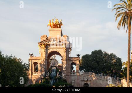 Fontana monumentale, piccolo progetto Gaudi, Parc de la Ciutadella, Barcellona, Catalogna, Spagna Foto Stock