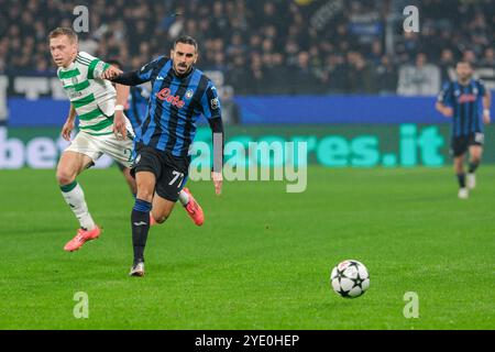 Davide Zappacosta dell'Atalanta BC 1907 in azione durante la partita di calcio di fase MD1 di UEFA Champions League 2024/2025 tra Atalanta BC e Cel Foto Stock