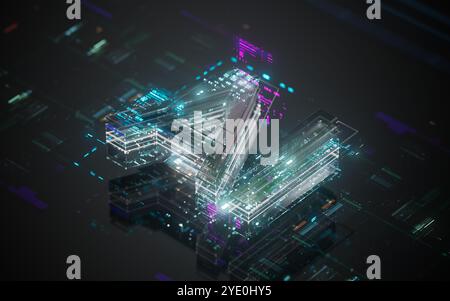 Intelligenza artificiale apprendimento automatico grandi modelli linguistici automazione ai Foto Stock