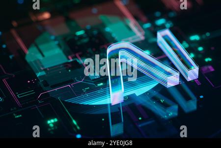 Intelligenza artificiale apprendimento automatico grandi modelli linguistici automazione ai Foto Stock