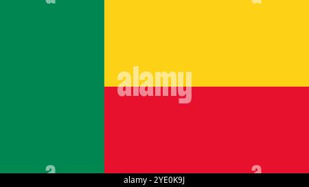 Flag of Benin, formato 16:9, Flag Benin, immagini vettoriali Illustrazione Vettoriale