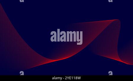 Pattern a onda rossa su sfondo scuro. Illustrazione vettoriale Illustrazione Vettoriale
