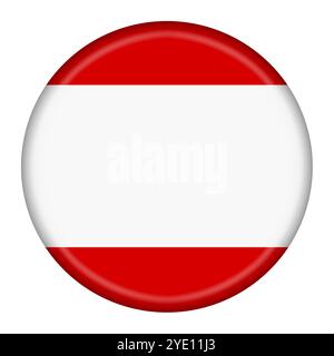 Un'illustrazione 3d del pulsante flag Tahiti con tracciato di ritaglio Foto Stock
