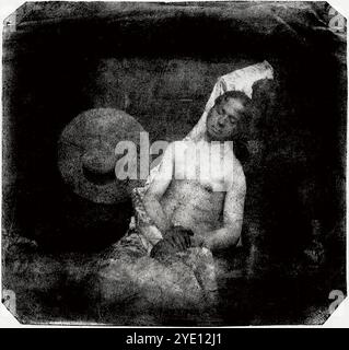 Self Portrait as a Drowned Man, aphoto preso da Hippolyte Bayard nel 1840. Questa è la prima foto in assoluto. Foto Stock