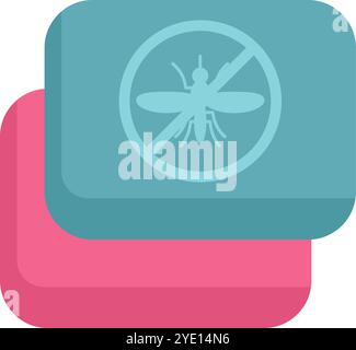 I cerotti repellenti per zanzare proteggono dalla malaria e dal virus zika Illustrazione Vettoriale