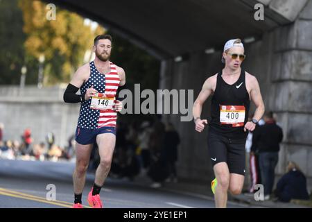 Runners alla Marine Corp Marathon ottobre 27 2024 Foto Stock