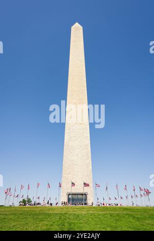 Washington Monument, obelisco sul National Mall di Washington, D.C., USA. Memoriale presidenziale per commemorare George Washington. Foto Stock