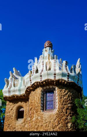 Parco Guell, Barcellona, in Catalogna, Spagna Foto Stock