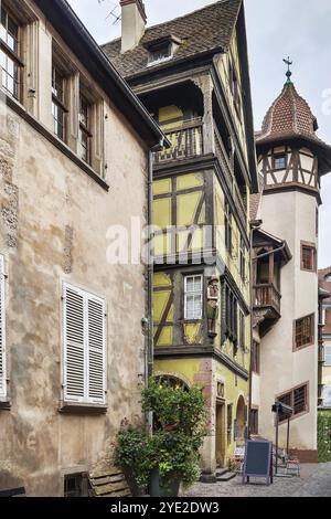 La Pfister House è un monumento storico situato a Colmar, nel dipartimento francese di Haut-Rhin Foto Stock