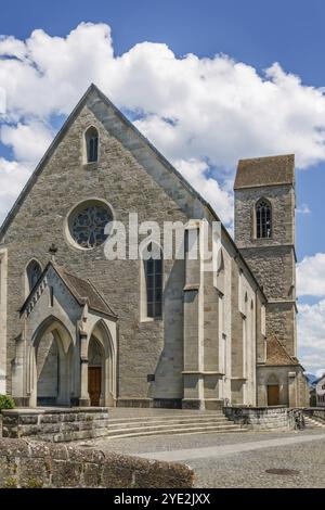 La chiesa di San Giovanni a Rapperswil è una chiesa in stile misto risalente al XII secolo, Svizzera, Europa Foto Stock