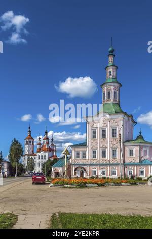 Chiesa della Natività, Totma, Russia. Forme architettoniche che ricordano una nave. Questo stile è talvolta indicato come Totma Baroque Foto Stock