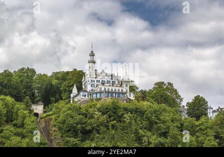 Chateau Gutsch è un castello storico sulla collina di Lucerna, Svizzera, Europa Foto Stock