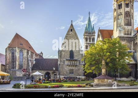 La Cattedrale dei Santi Apostoli Pietro e Paolo di Naumburg (Naumburger Dom) è una ex cattedrale situata a Naumburg, in Germania, in Europa Foto Stock