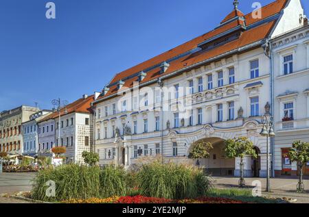 Piazza Nazionale Slovacca della rivolta o Piazza SNP è la piazza principale di Banska Bystrica, Slovacchia, Europa Foto Stock