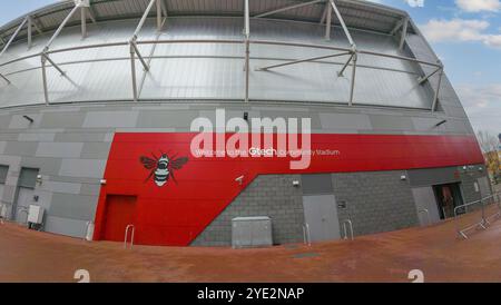 Il Gtech Community Stadium è sede del Brentford Football Club di Londra, Regno Unito Foto Stock