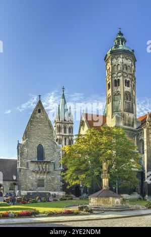 La Cattedrale dei Santi Apostoli Pietro e Paolo di Naumburg (Naumburger Dom) è una ex cattedrale situata a Naumburg, in Germania, in Europa Foto Stock