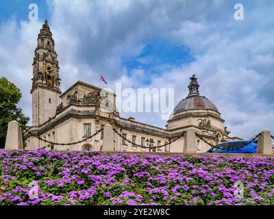 City Hall, Cardiff, Galles, Regno Unito Foto Stock