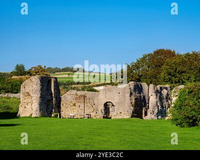 Lewes Priory Ruins, Lewes, East Sussex, Inghilterra, Regno Unito Foto Stock