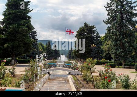 Vista del Parco Stalin nel Museo di Stalin. Il Museo Joseph Stalin, dedicato alla vita di Joseph Stalin Foto Stock