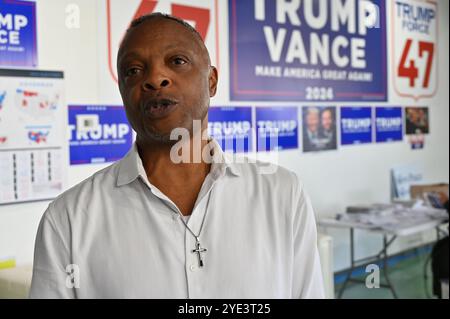 Detroit, Stati Uniti. 28 ottobre 2024. Candidato repubblicano alla camera dei rappresentanti del Michigan Barry Altman, nella foto di Detroit, Michigan, USA, il 28 ottobre, 2024. crediti: Alan Lexa/CTK Photo/Alamy Live News Foto Stock