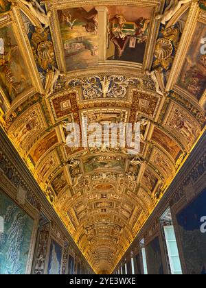 Pinacoteca vaticana di mappe di soffitto Foto Stock