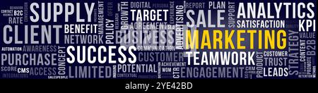 Background di marketing. Illustrazione immagine. Immagine di copertina di LinkedIn. Foto Stock