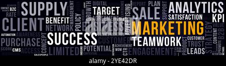 Background di marketing. Illustrazione immagine. Immagine di copertina di LinkedIn. Foto Stock