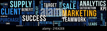 Background di marketing. Illustrazione immagine. Immagine di copertina di LinkedIn. Foto Stock