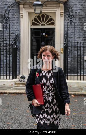 Londra, Regno Unito. 29 ottobre 2024. Anneliese Dodds, Ministro aggiunto dello sviluppo presso l'Ufficio del Commonwealth degli Esteri e dello sviluppo, Ministro delle donne e delle pari opportunità, deputato per Oxford Est. I ministri partecipano alla riunione del gabinetto di governo a Downing Street, Londra, Regno Unito Credit: Imageplotter/Alamy Live News Foto Stock