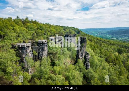 la tisa è rocciosa nella svizzera bohémien Foto Stock