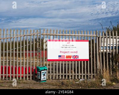 La società STATUNITENSE Blackstone ha proposto un data center in Cambois, Northumberland, Regno Unito, gestito dalla sua controllata QTS. Foto Stock