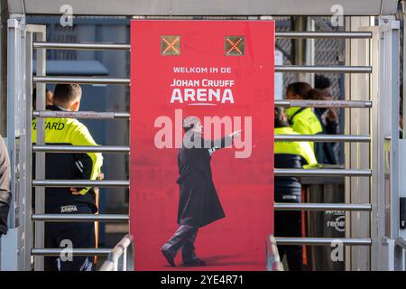Affissioni allo stadio Johan Cruijff di Amsterdam Paesi Bassi 27-10-2024 Foto Stock
