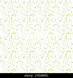Sfondo a pois astratto. Motivo bianco e nero senza cuciture con cerchi testurizzati. Design per invito, poster, scheda, volantino, banner Illustrazione Vettoriale
