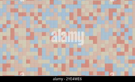 Texture astratta a mosaico con piastrelle colorate in tonalità pastello. Perfetto per progetti di progettazione grafica, come sfondi di siti Web e app. Foto Stock
