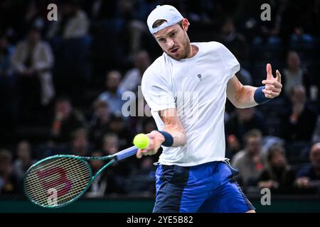 Parigi, Francia, Francia. 29 ottobre 2024. Nicolas JARRY del Cile durante il secondo giorno del torneo Rolex Paris Masters 1000 all'Accor Arena il 29 ottobre 2024 a Parigi, Francia. (Credit Image: © Matthieu Mirville/ZUMA Press Wire) SOLO PER USO EDITORIALE! Non per USO commerciale! Foto Stock