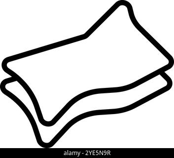 Icona della carta semplice. Carta velina. Vettore modificabile. Illustrazione Vettoriale