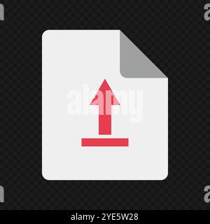 Icona caricamento file. Caricamento dati file. Vettore modificabile. Illustrazione Vettoriale