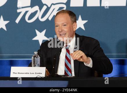 Drexel Hill, Stati Uniti. 29 ottobre 2024. DREXEL HILL, PENNSYLVANIA: - OTTOBRE 29: IL RAPPRESENTANTE LEE ZELDIN partecipa al Building America's Future, Southeastern Pennsylvania Roundtable al Drexelbrook Event Center il 29 ottobre 2024 a Drexel Hill, Pennsylvania. Foto: Matt Bishop/imageSPACE credito: Imagespace/Alamy Live News Foto Stock