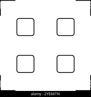 Icona codice QR semplice. Dati QR. Vettore modificabile. Illustrazione Vettoriale