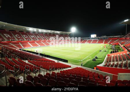 Palma di Maiorca, Spagna. 28 ottobre 2024. Vista generale dell'Estadi Mallorca Son Moix calcio/calcio: Partita spagnola "la Liga EA Sports" tra l'Athletic Club de Bilbao RCD Mallorca 0-0 all'Estadi Mallorca Son Moix a Palma de Mallorca, Spagna. Crediti: Mutsu Kawamori/AFLO/Alamy Live News Foto Stock