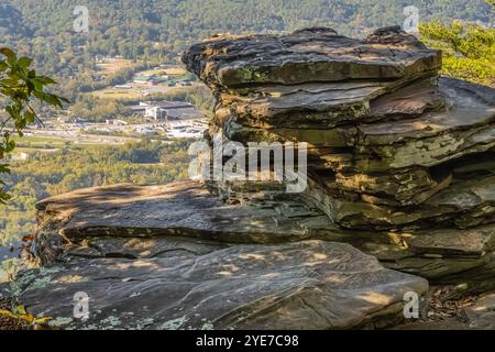 Vista panoramica su Point Park sul monte Lookout su Chattanooga, Tennessee. (USA) Foto Stock