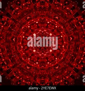 Mandala psichedelico Fractal astratto con simmetria cosmica e modelli caleidoscopici per la Meditazione e la visualizzazione della coscienza alterata Foto Stock