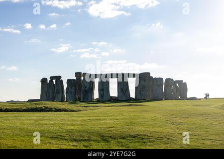 Monumento di Stonehenge durante un pomeriggio in Inghilterra Foto Stock