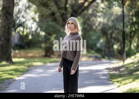 2024-10-03 "Isabel Eriksson" (alias per proteggere la sua vera identità) fu drogata con rohypnol, rapita e rinchiusa in un bunker per sei giorni dal dottor Martin Trenneborg (soprannominato Josef Fritzl della Svezia) nel settembre 2015. Foto: Anna-Karin Nilsson / Expressen / TT code 7141 Foto Stock