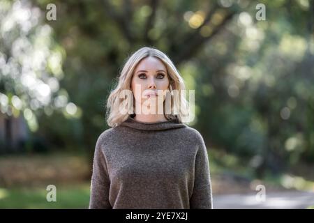 2024-10-03 "Isabel Eriksson" (alias per proteggere la sua vera identità) fu drogata con rohypnol, rapita e rinchiusa in un bunker per sei giorni dal dottor Martin Trenneborg (soprannominato Josef Fritzl della Svezia) nel settembre 2015. Foto: Anna-Karin Nilsson / Expressen / TT code 7141 Foto Stock