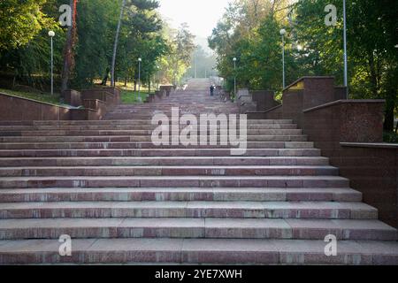 Chisinau, Moldavia. 25 ottobre 2024. La scalinata nel Parco Valea Morilor nel centro della città Foto Stock