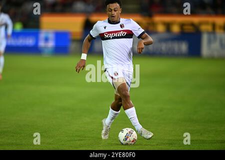 Dan Ndoye (Bologna) durante la partita di serie A italiana tra il Cagliari 0-2 e il Bologna allo stadio Unipol Domus il 29 ottobre 2024 a Cagliari. (Foto di Maurizio Borsari/AFLO) Foto Stock