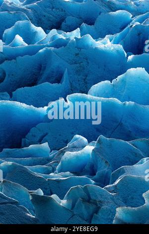 Modelli di ghiaccio dal ghiacciaio Gray, nel Cile meridionale, al Parco Nazionale Torres del Paine Foto Stock