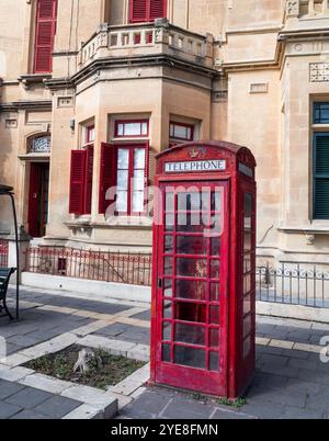 Cabina telefonica a Malta Foto Stock