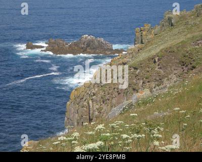 La costa vicino a Lands End Cornwall Foto Stock